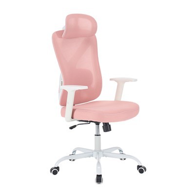 Pembe Ergonomik Ayarlanabilir Masa Ofis Koltuğu-ALB1103